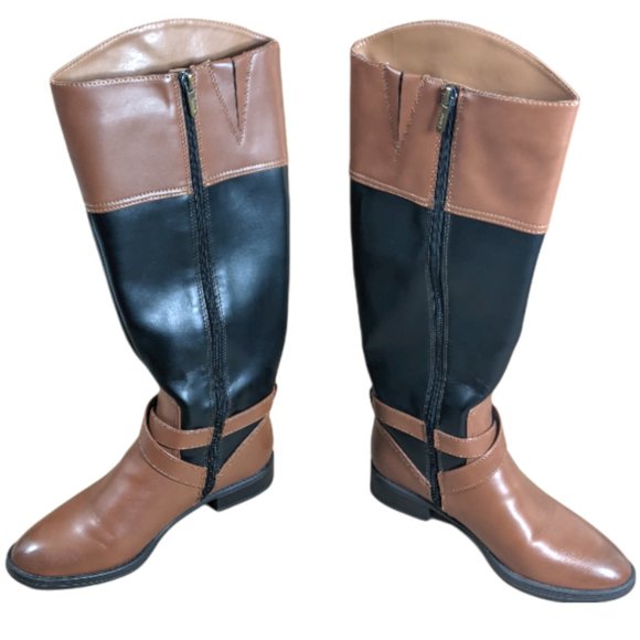 Women's Circus by Sam Edelman Parker Riding Boot in Black & Saddle Brown - 8.5 - Picture 4 of 16